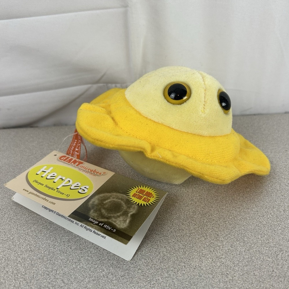 GIANT Microbe Herpes STD Science‎ Biology Plush Toy NWT
